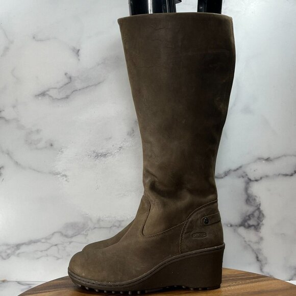 keen tall leather boots